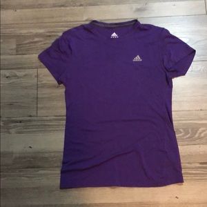 Purple Adidas Climalite shirt